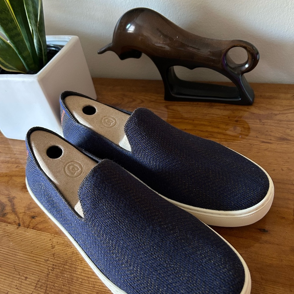 New Rothy's navy herringbone merino sneaker